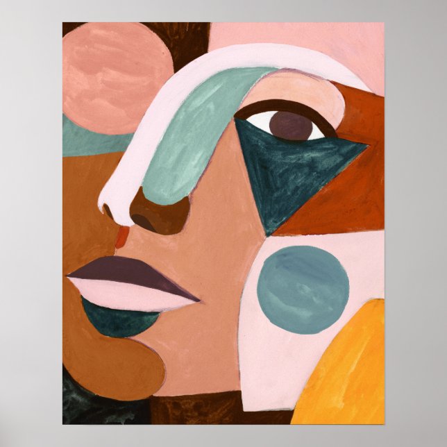 Geo Half Face Poster (Front)