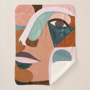 Geo Half Face Sherpa Blanket