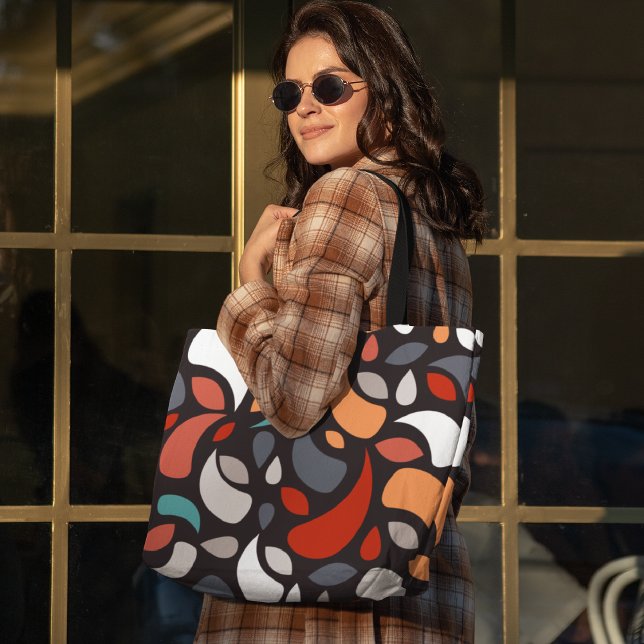 Geo leaves tote bag (Creator Uploaded)