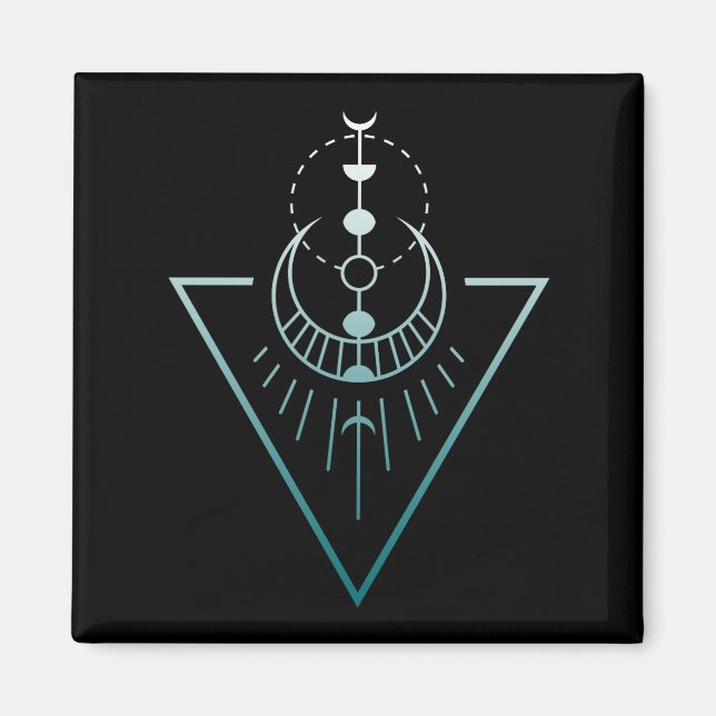 geo moon phases magnet (Front)