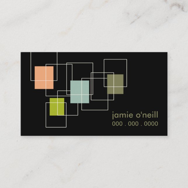 Geo Retro Biz Card (Front)
