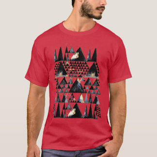 Geo Scandi Black Triangles Gold T-Shirt