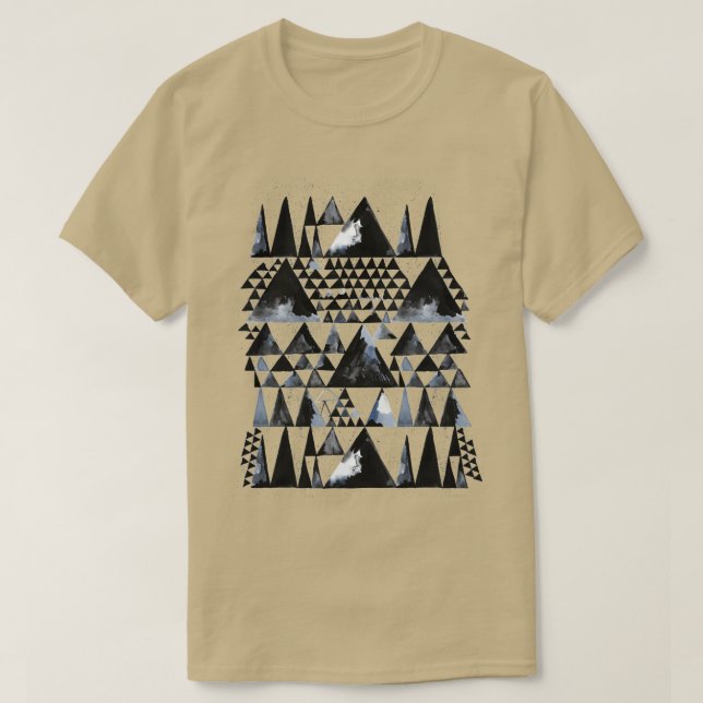 Geo Scandi Black Triangles T-Shirt (Design Front)