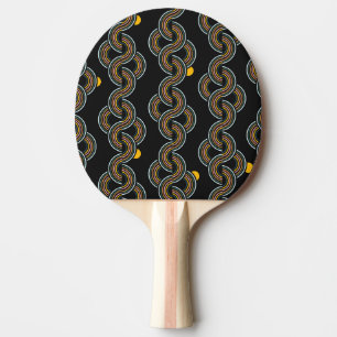 Geo Stripe: Trendy Vintage Design Ping Pong Paddle