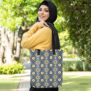 Geo sunflowers tote bag