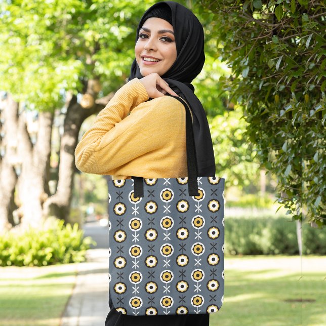 Geo sunflowers tote bag (Creator Uploaded)