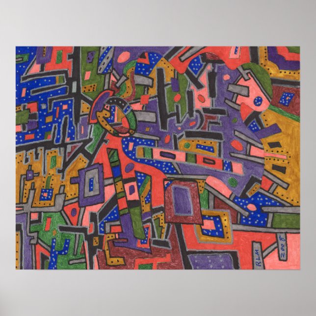 Geo-Tech, abstract Poster (Front)