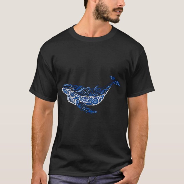 Geo-Whale Blue T-Shirt (Front)