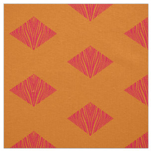 geo zebra pink orange fabric