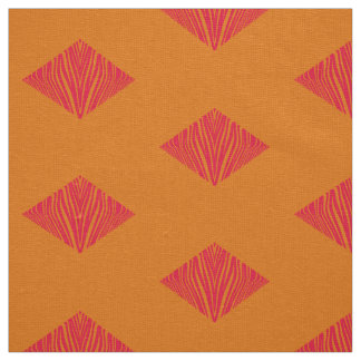 geo zebra pink orange fabric