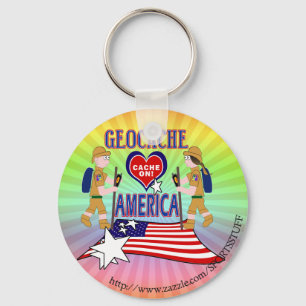 GEOCACHE AMERICA GEOCACHING KEY RING