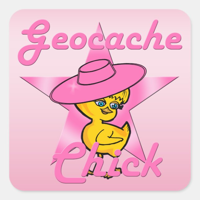 Geocache Chick #8 Square Sticker (Front)