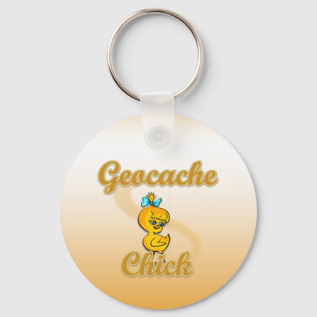 Geocache Chick Key Ring (Front)