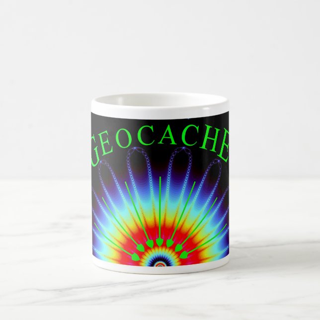 Geocache Fractal Coffee Mug (Center)