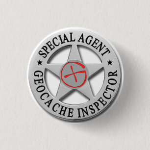 Geocache Inspector *Special Agent* w/logo 3 Cm Round Badge