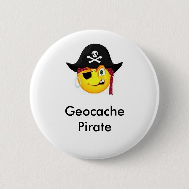 Geocache Pirate GeoSwag Pin (Front)