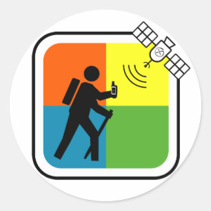GeoCacher Classic Round Sticker