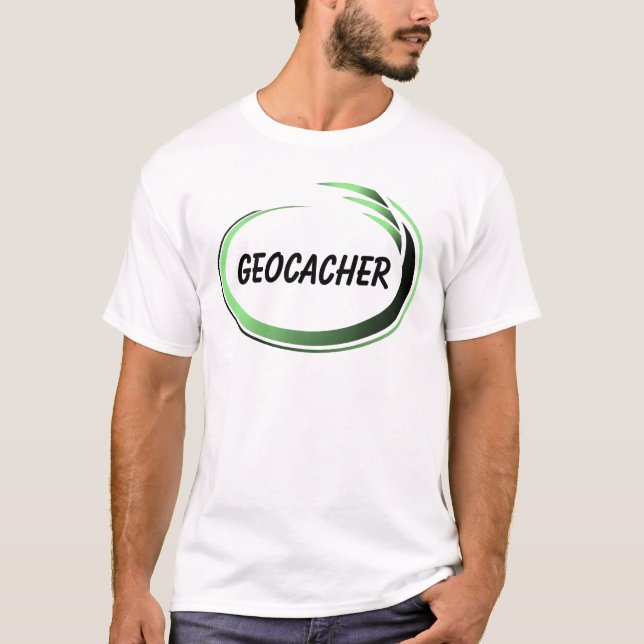 Geocacher Green Splash T-Shirt (Front)