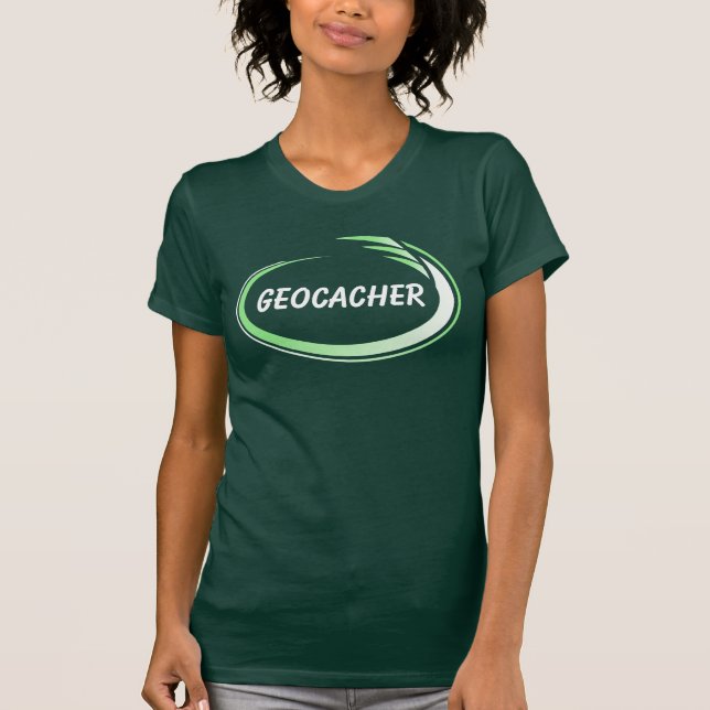 Geocacher Green Splash T-Shirt (Front)
