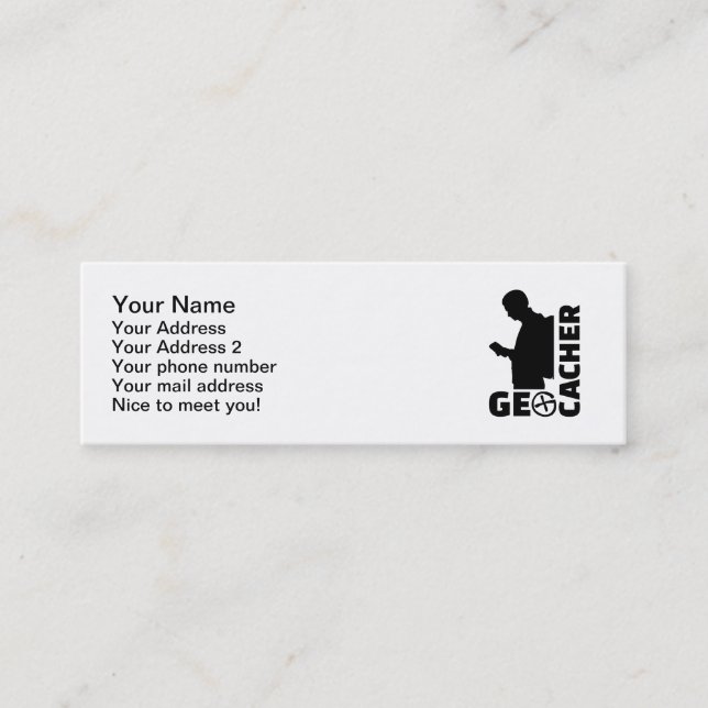 Geocacher Mini Business Card (Front)