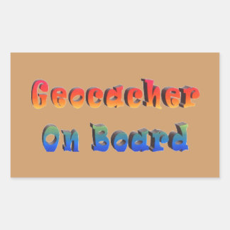 Geocacher On Board Rectangular Sticker