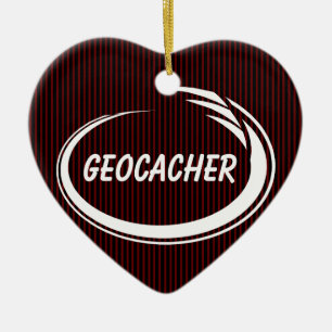 Geocacher White Splash Ceramic Tree Decoration