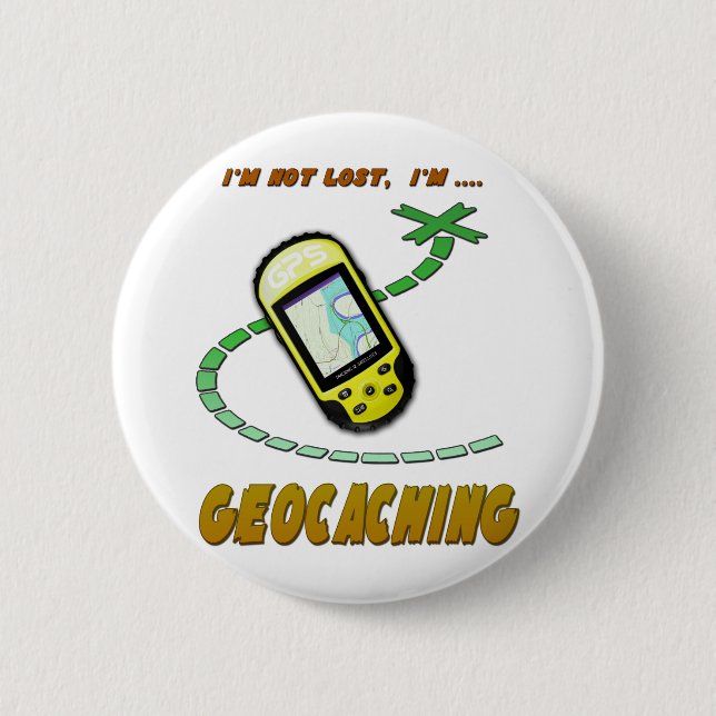 Geocaching 6 Cm Round Badge (Front)