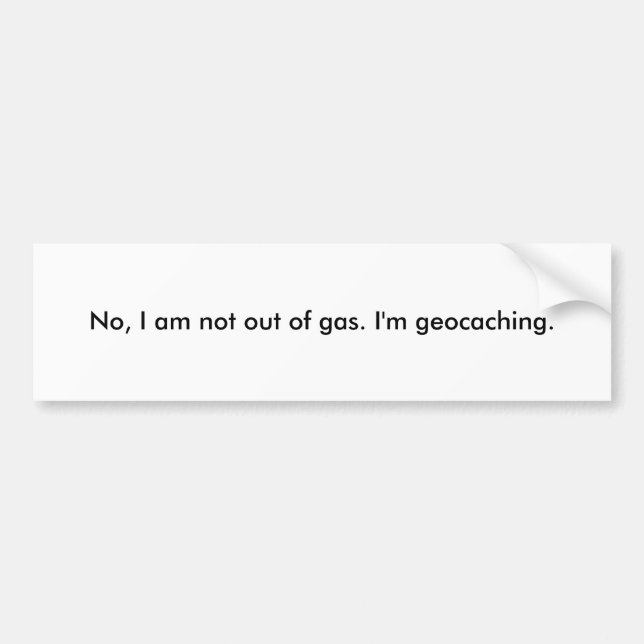 Geocaching Bumper Sticker (Front)