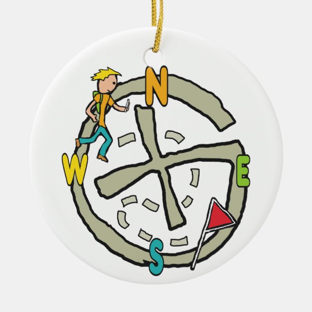 Geocaching Ceramic Tree Decoration (Front)
