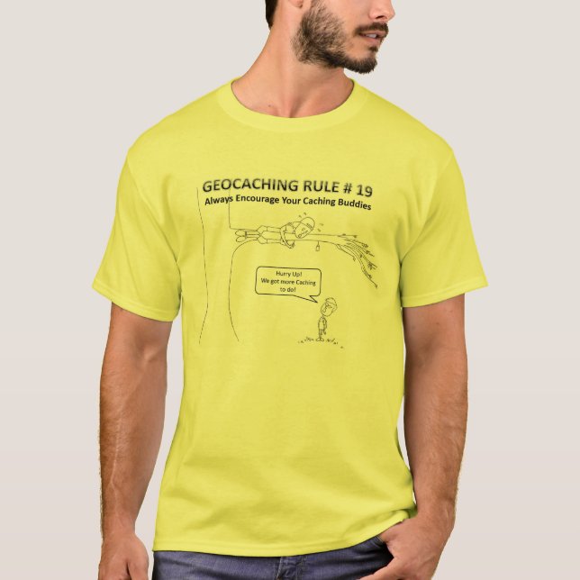 Geocaching DNF - Up a Tree T-Shirt (Front)