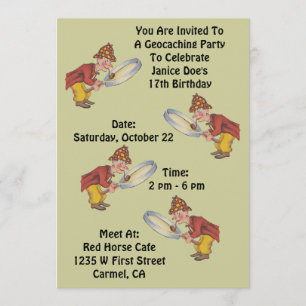 Geocaching Geocache Party Invitation Sherlock Hunt