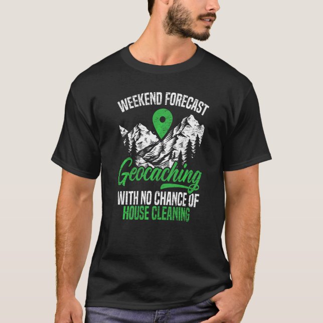 Geocaching Geocacher Cache Gps Tracking Treasure H T-Shirt (Front)