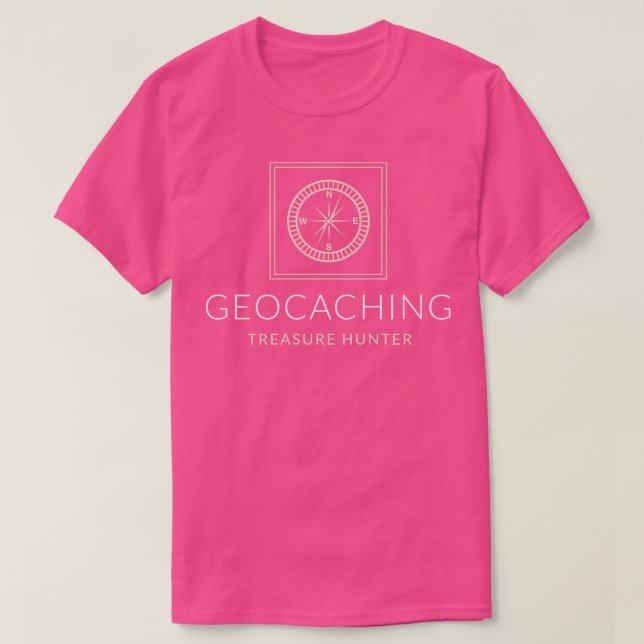 Geocaching GPS Treasure Hunter  T-Shirt (Design Front)