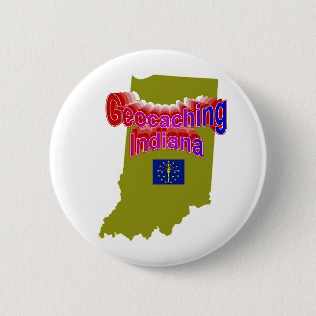 Geocaching Indiana Button (Front)