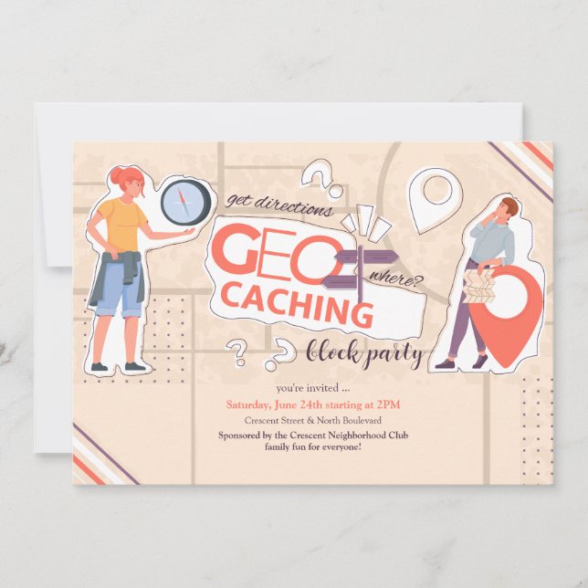 Geocaching Invitation (Front)