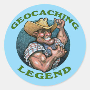 Geocaching Legend Classic Round Sticker