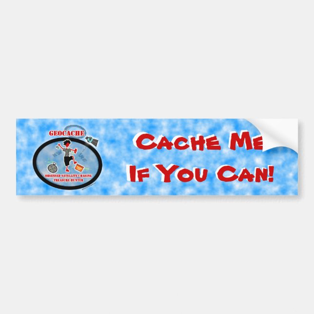 Geocaching  Obsessed Satellite Bumper Sticker (Front)