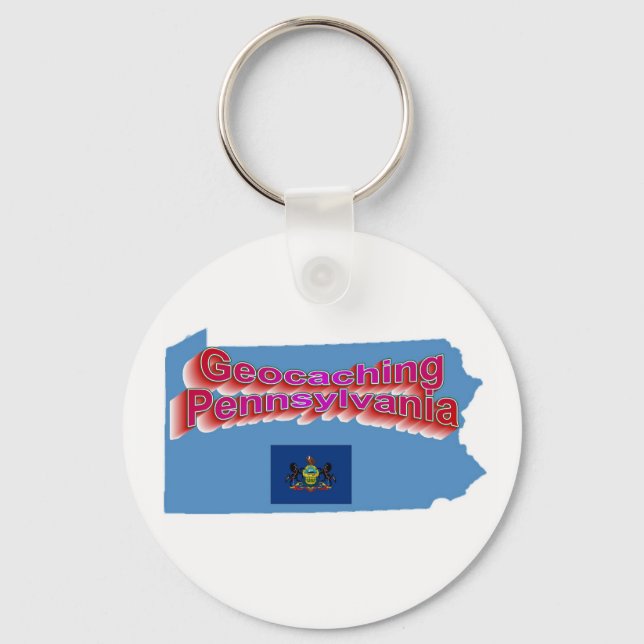 Geocaching Pennsylvania Keychain (Front)