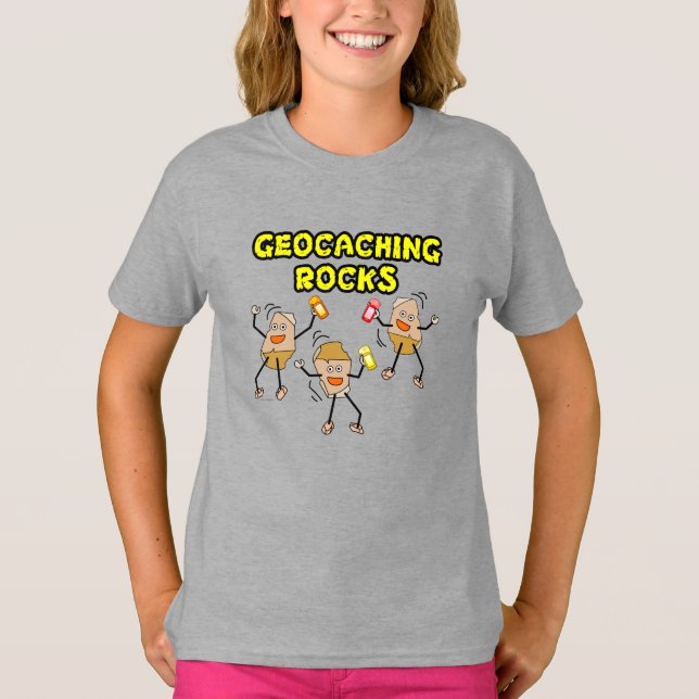 Geocaching Rocks T-Shirt (Front)