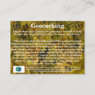 Geocaching Stash Cards