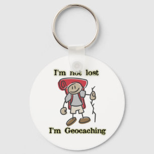 Geocaching Stickman Funny Keychain Geocacher Swag