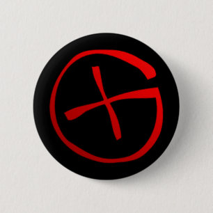 Geocaching Symbol 6 Cm Round Badge