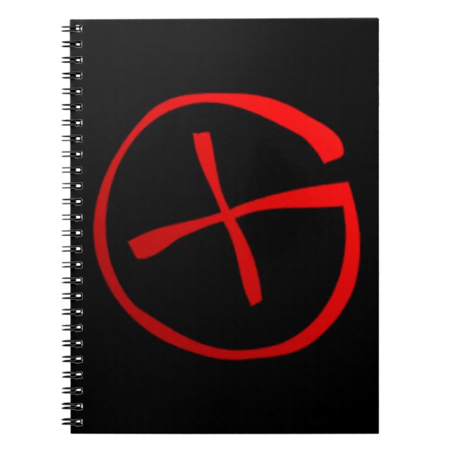 Geocaching Symbol Spiral Notebook (Front)