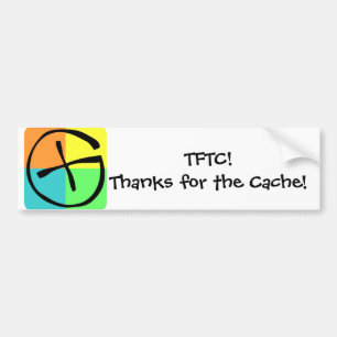 Geocaching TFTC -Bumpersticker Bumper Sticker