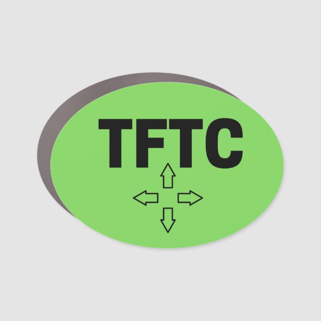 Geocaching TFTC oval car magnet! Car Magnet (Front)