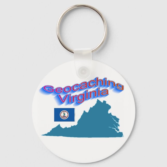 Geocaching Virginia Keychain (Front)
