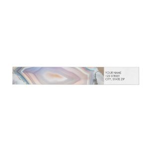 Geode Crystal Wedding Photo Wrap Around Label 