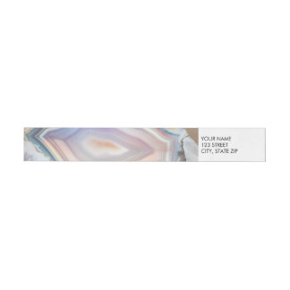 Geode Crystal Wedding Photo Wrap Around Label 