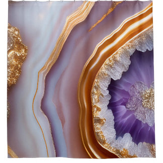 Geode Heart Shower Curtain