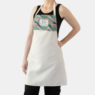 Geode Ivory Branded Monogram Jewellery Business Apron